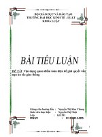 BÀI TIỂU LUẬN-Vận dụng quan điểm toàn diện để giải quyết vấn nạn ùn tắc giao thông