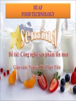 đề tài Công nghệ sản phẩm lên men