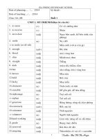 Giáo án ôn Tiếng anh 8