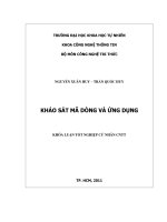 BÁO CÁO THỰC TẬP-KHẢO SÁT MÃ DÒNG VÀ ỨNG DỤNG
