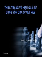 BÀI BÁO CÁO THỰC TẬP-THỰC TRẠNG VÀ HIỆU QUẢ SỬ DỤNG VỐN ODA Ở VIỆT NAM