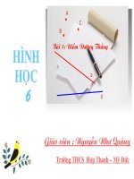 Giáo án tham khảo thao giảng môn hình học 6 Bài Điểm, đưởng thẳng (6)
