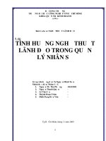 BÁO CÁO THỰC TẬP-TÌNH HUỐNG NGHỆ THUẬT LÃNH ĐẠO TRONG QUẢN LÝ NHÂN SỰ