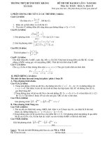 de thi thu mon TOAN truong HUYNH THUC KHANG nghe an