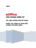 TÀI LIỆU HƯỚNG DẪN SỬ DỤNG-CÁC CÔNG CỤ TRAO ĐỔI THÔNG TIN ĐIỀU HÀNH
