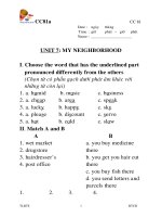 AV 8 Unit 7 My neighborhood