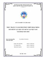 BÀI BÁO CÁO THỰC TẬP-THỰC TRẠNG VÀ GIẢI PHÁP PHÁT TRIỂN HOẠT ĐỘNG BÁN BUÔN VẬT LIỆU XÂY DỰNG TẠI VIỆT NAM