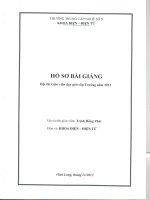 HỒ SƠ GIẢNG DẠY- KHOA ĐIỆN- ĐIỆN TỬ