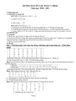 Hướng dẫn ôn tập toán 7 HK II NH 2010 -2011