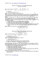 Đề thi vào 10 môn toán ở HN từ 1994 đến nay