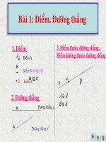 Giáo án tham khảo thao giảng môn hình học 6 Bài Điểm, đưởng thẳng (9)