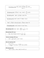 TUYỂN CHỌN- PT-LƯỢNG GIÁC- TRONG ĐỀ THI ĐH-XTC-NĐ