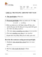 AV 8 Unit 11 Traveling around Vietnam