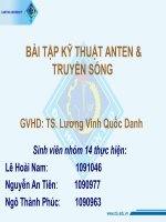 BÀI TẬP KỸ THUẬT ANTEN  TRUYỀN SÓNG