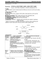 Unit 8 Country life and city life -Tiếng anh 8 .