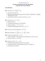 De thi tot nghiep tu nam 1991 den 2002