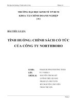 BÁO CÁO THỰC TẬP-TÌNH HUỐNG CHÍNH SÁCH CỔ TỨC CỦA CÔNG TY NORTHBORO