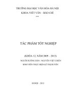 Tác phẩm tốt nghiệp của sinh viên Khoa Viết văn - Báo chí