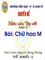 Chữ hoa M Tập viết lớp 2