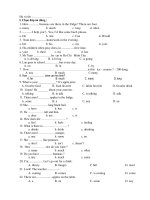 Đề anh văn lớp 6 - Kỳ II