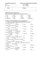 Đề thi môn anh văn 6 - Kỳ 2