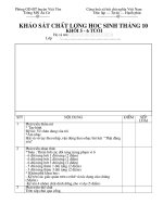 khao sat chat luong thang 10