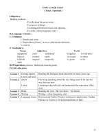 Unit 4 Our past-Tiếng anh 8