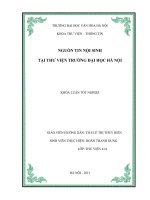 Nguồn tin nội sinh tại Thư viện trường Đại học Hà Nội