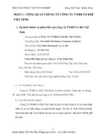 BÁO CÁO THỰC TẬP-TẠI CÔNG TY TNHH CƠ KHÍ VIỆT SINH