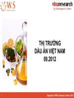 BÁO CÁO THỰC TẬP-NGHIÊN CỨU THỊ TRƯỜNG DẦU ĂN VIỆT NAM 9.2012