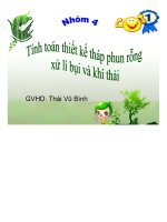 BÁO CÁO THỰC TẬP-TÍNH TOÁN THIẾT KẾ THÁP PHUN RỖNG