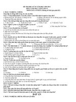 ĐỀ THI GDCD LỚP 9 HKII