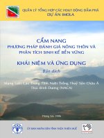 TÀI LIỆU- CẨM NANG PHƯƠNG PHÁP ĐÁNH GIÁ NÔNG THÔN VÀ PHÂN TÍCH SINH KẾ BỀ VỮNG