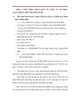 PHÂN TÍCH TÌNH HÌNH HOẠT ĐỘNG của CÔNG TY cổ PHẦN GIAO THÔNG THỦY bộ BÌNH ĐỊNH