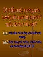 BÀI BÁO CÁO THỰC TẬP-Ôi nhiễm môi trường ảnh hưởng tới quan hệ chính trị quốc tế như thế nào