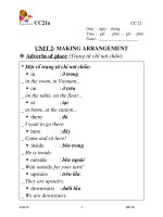 AV 8 Unit 2 Making arangements