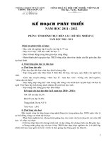 Kế hoạch phát triển năm học 2011-2012