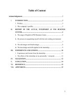 BÀI BÁO CÁO THỰC TẬP-REPORT OF THE ACTUAL INTERNSHIP AT PSO BUSINESS CENTER