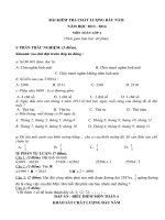 Bài kiểm tra chất lượng đầu năm lớp 4 tỉnh Trà Vinh năm 2013 - 2014