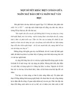 BÁO CÁO THỰC TẬP-MỘT SỐ NÉT KHÁC BIỆT CƠ BẢN GIỮA NGÔN NGỮ BÁO CHÍ VÀ NGÔN NGỮ VĂN HỌC