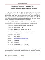 BÀI BÁO CÁO THỰC TẬP-Tổng quan về công ty TNHH XNK Hà Huy