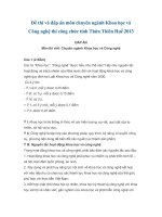 Đề thi và đáp án môn chuyên ngành Khoa học và Công nghệ thi công chức tỉnh Thừa Thiên Huế 2013