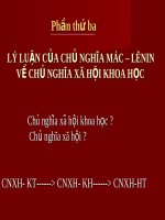 BÀI TIỂU LUẬN-LÝ LUẬN CỦA CHỦ NGHĨA MÁC - LÊ NIN