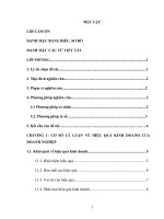 GIẢI PHÁP NÂNG CAO HIỆU QUẢ KINH DOANH CÔNG TY TNHH MTV DỊCH vụ VICO VIỆT NAM