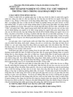 kinh nghiem cong tac chu nhiem