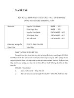 BÁO CÁO THỰC TẬP-TÊN ĐỀ TÀI KHÔI PHỤC VÀ SỬA CHỮA 6 MÁY SẤY IN HOA TỰ ĐỘNG NHÀ MÁY DỆT KIM ĐÔNG XUÂN