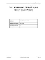 TÀI LIỆU HƯỚNG DẪN SỬ DỤNG- VIỆN QUY HOẠCH XÂY DỰNG