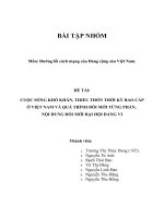 BÁO CÁO THỰC TẬP-CUỘC SỐNG KHÓ KHĂN, THIẾU THỐN THỜI KỲ BAO CẤP Ở VIỆT NAM VÀ QUÁ TRÌNH ĐỔI MỚI TỪNG PHẦN,