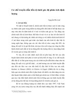 BÀI BÁO CÁO THỰC TẬP-Cơ chế truyền dẫn tiền tệ dưới góc độ phân tích định lượng