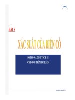 Bài giảng xác suất của biến cố